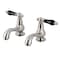 Kingston Brass KS1108PKL Basin Tap Faucet W/ Cross Handle, Brushed Nickel KS1108PKL - alternate 1